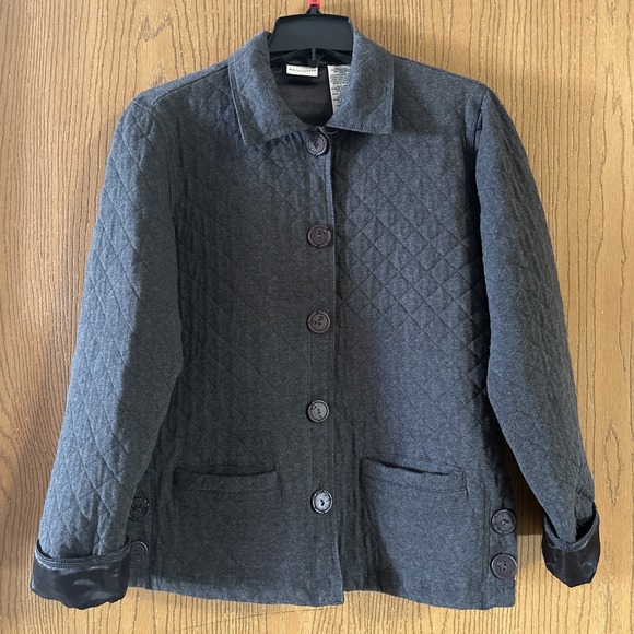 White Stag Jackets & Blazers - Vintage White Stag Women Quilted Jacket Size S Gray Buttons
